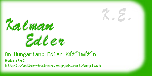 kalman edler business card